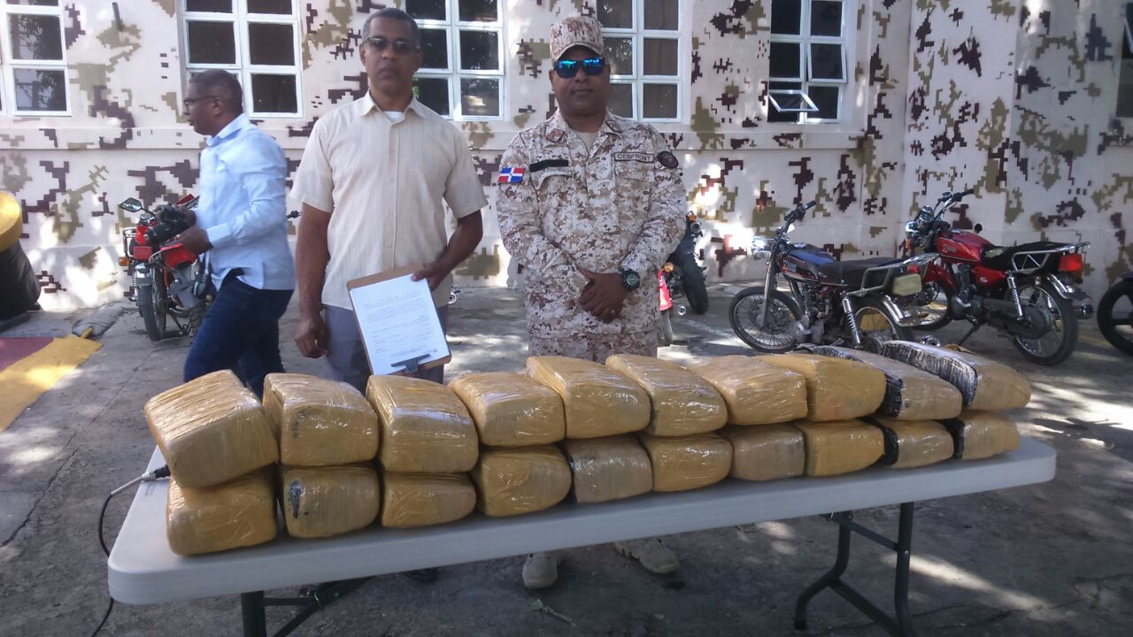 Confiscan 20 paquetes de presunta droga en Dajabón