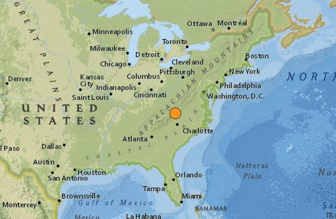 Terremoto de 5,1 grados afecta el sureste de Estados Unidos. Foto EFE,