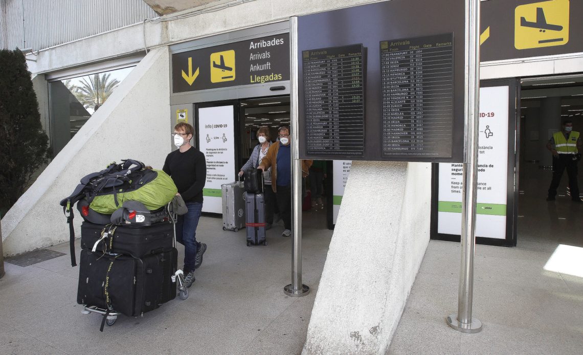 Llegada de viajeros internacionales al aeropuerto de Palma de Mallorca