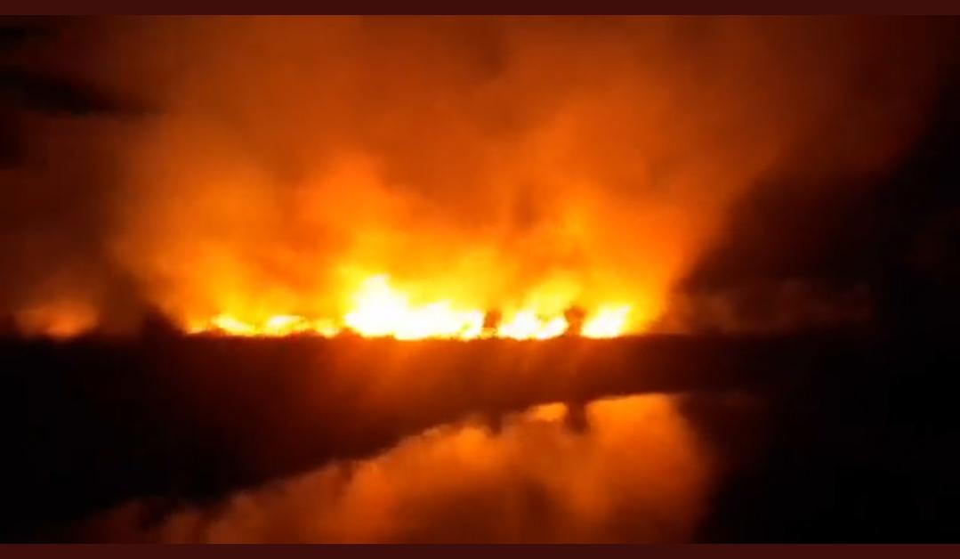 Incendio afecta a laguna La Ciénaga en Cabarete, Puerto Plata
