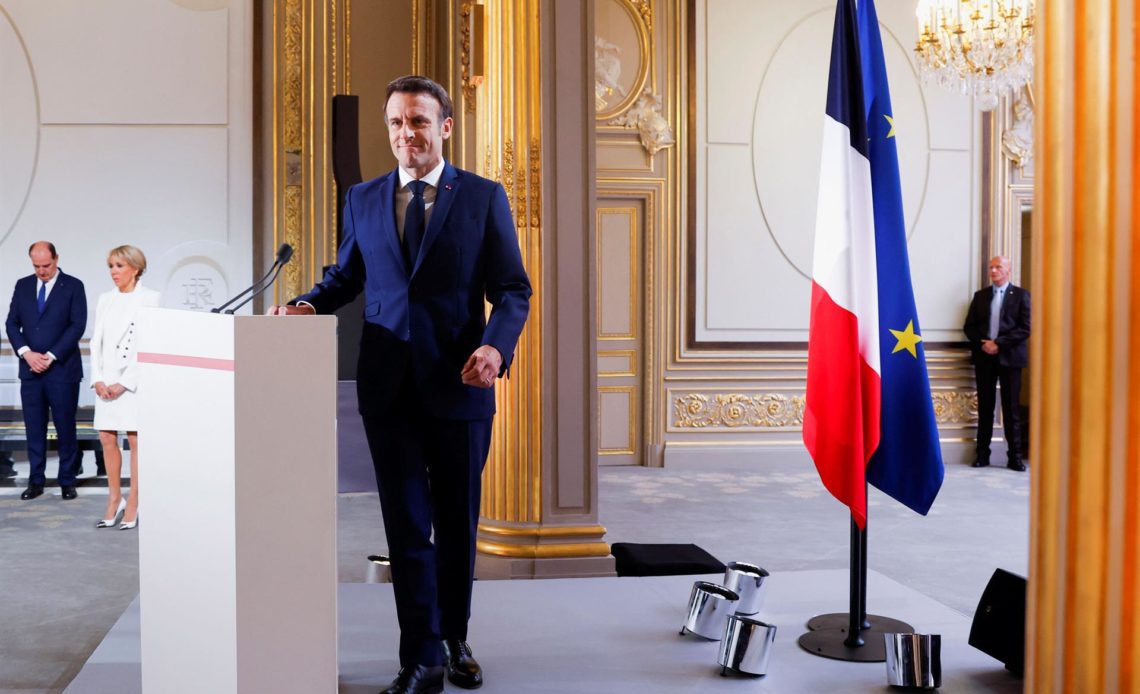 Macron fue investido este sábado para un segundo mandato de cinco años