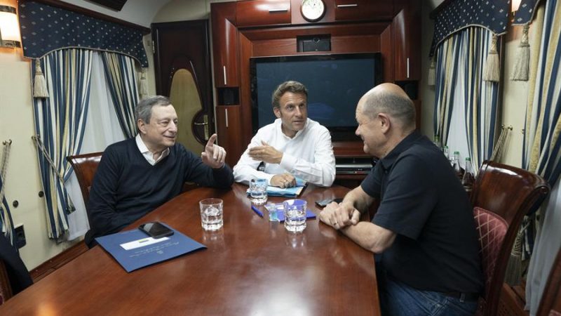 Macron, Scholz y Draghi llegan a Ucrania para dar llevar "mensaje de unidad"