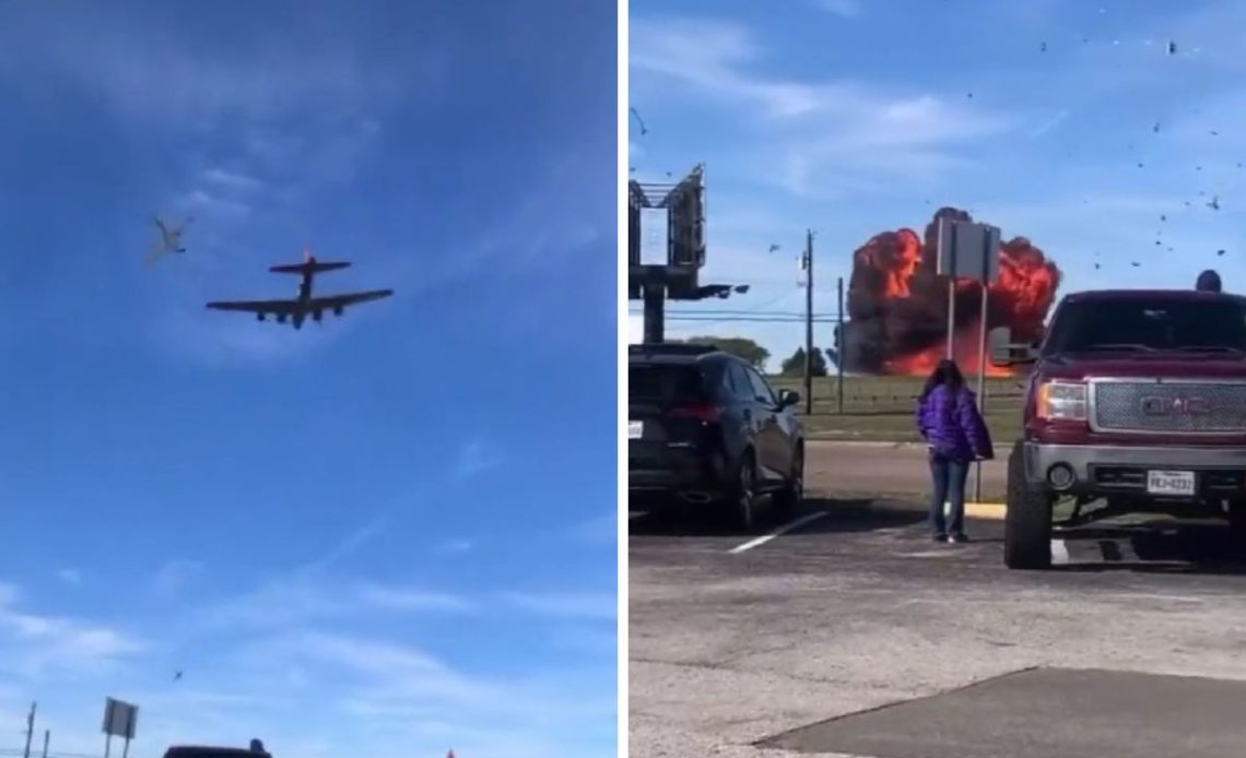 Dos avionetas chocaron durante un show aéreo en Dallas