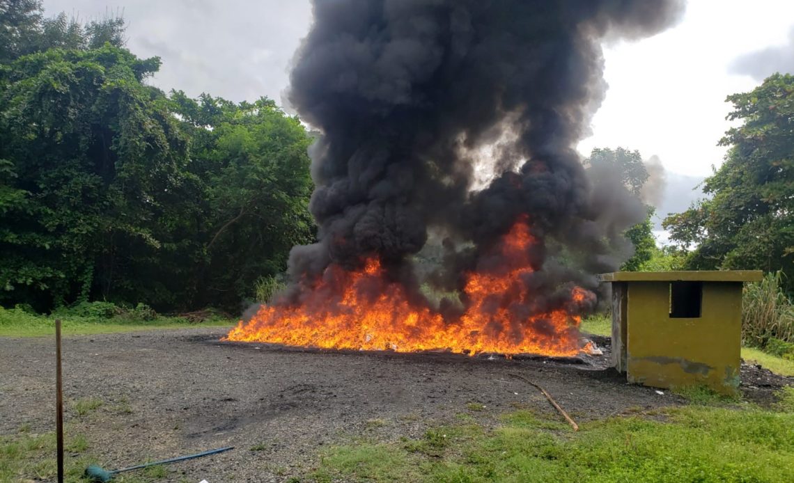 Autoridades incineran 289 kilogramos de drogas