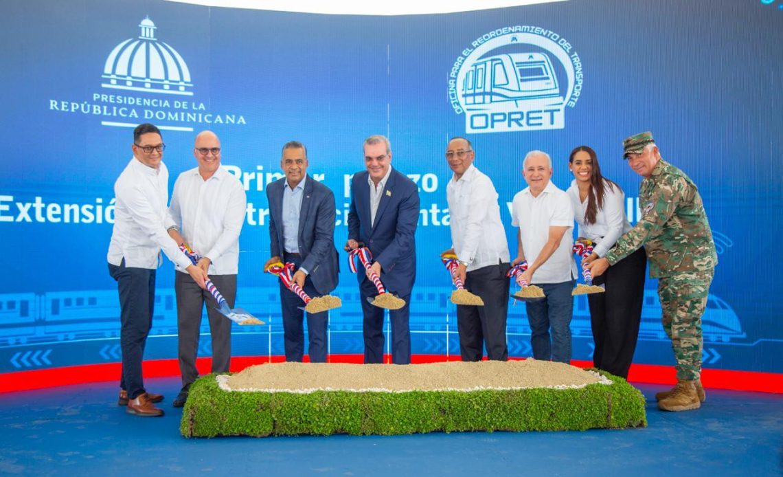 Abinader inaugura los trabajos de construcción deL Metro hacia Punta de Villa Mella