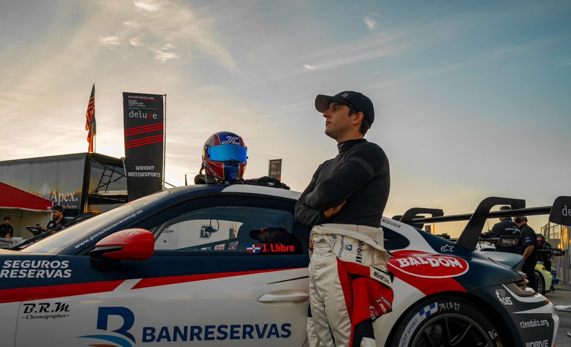 Piloto dominicano Jimmy Llibre se prepara para carrera en F1, en Miami