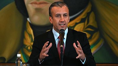 Tareck El Aissami en conferencia de prensa en Venezuela