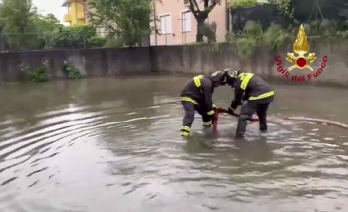 El norte de Italia registra graves inundaciones por intensas lluvias y granizadas