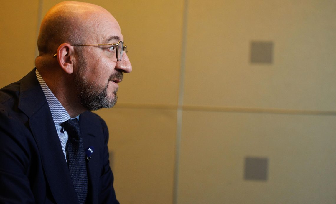 El presidente del Consejo Europeo, Charles Michel,Charles Michel, ha defendido este jueves en una entrevista con EFE que el reconocimiento del Estado palestino debería hacerse de manera coordinada entre la UE y otros países y condicionarse a reformas por parte de la Autoridad Palestina. EFE/Sergio Pérez