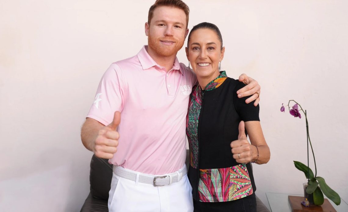 Canelo Álvarez y Claudia Sheinbaum