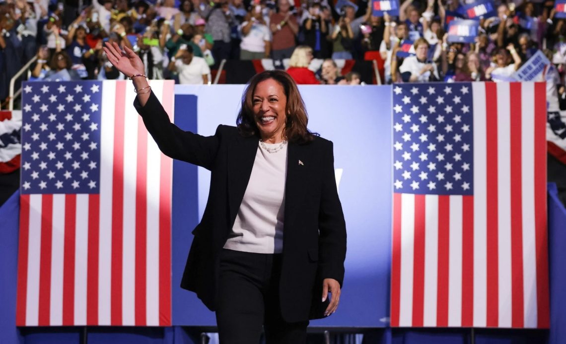 Kamala Harris en campaña