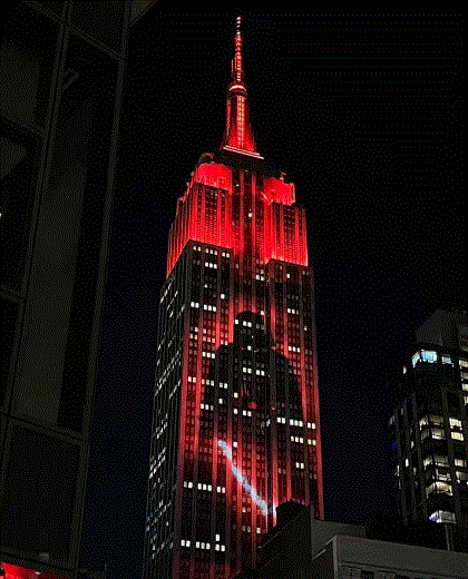 “Descansa en paz, Lord Vader”: el impactante homenaje del Empire State Building a James Earl Jones