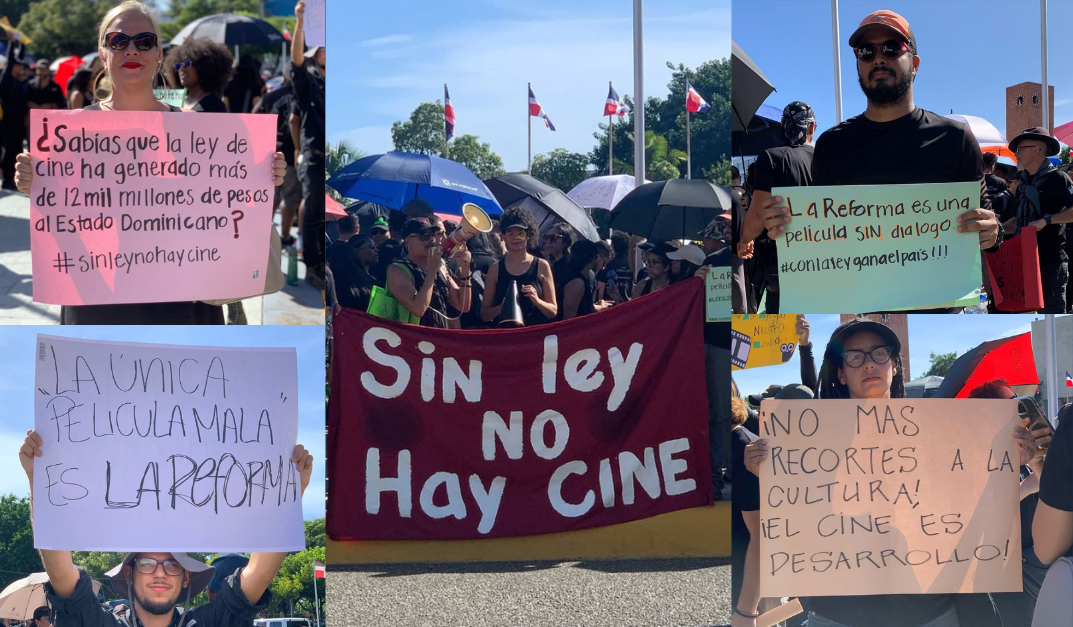 Protesta en el Congreso por la Ley de Cine