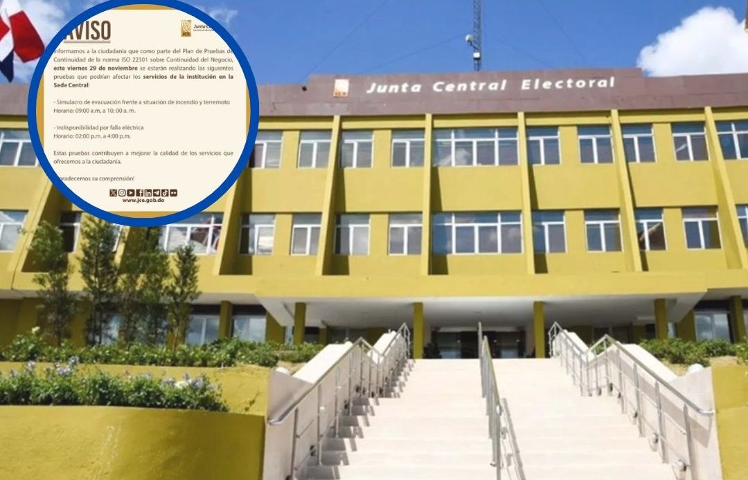 Sevicios en la sede JCE podrían verse afectados este viernes por realización de diferentes pruebas