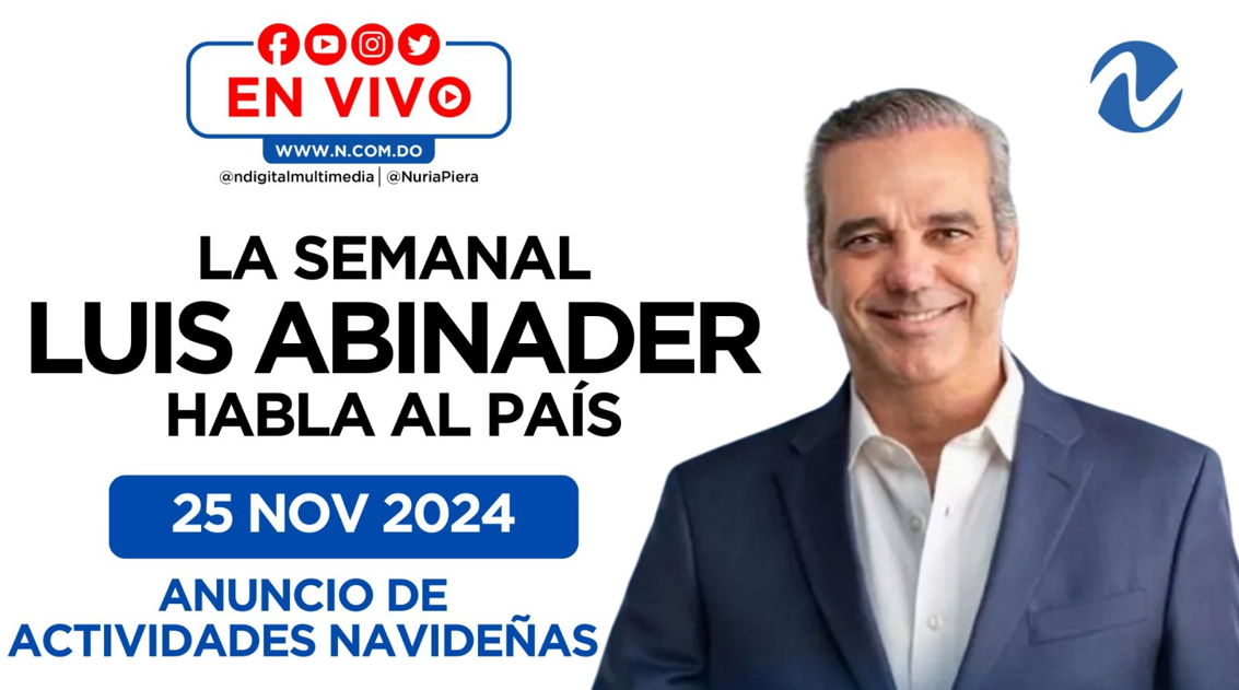 EN VIVO: El presidente de la República, Luis Abinader, anuncia actividades navideñas