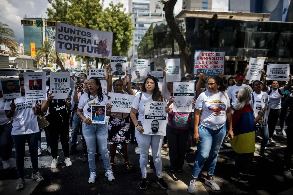 Protesta por los presos tras comicios en Venezuela