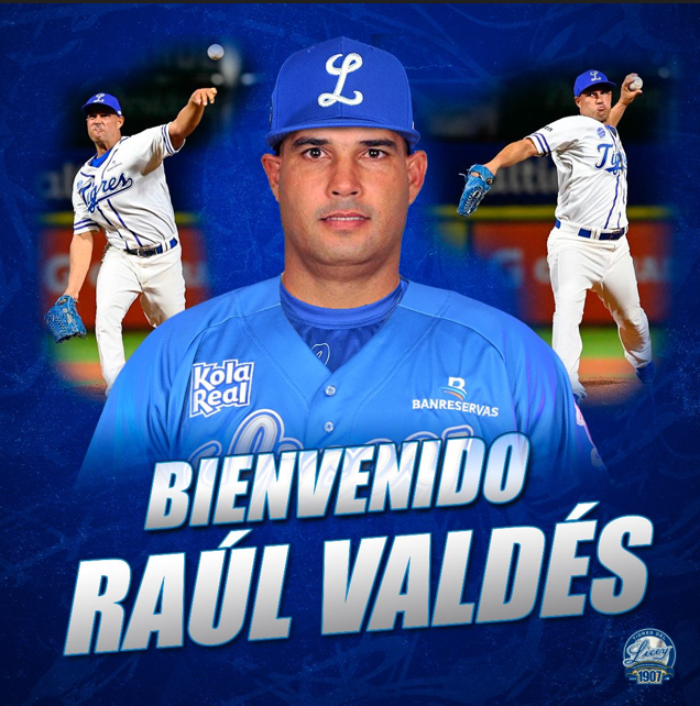 Los Tigres del Licey contratan al veterano lanzador Raúl Valdés