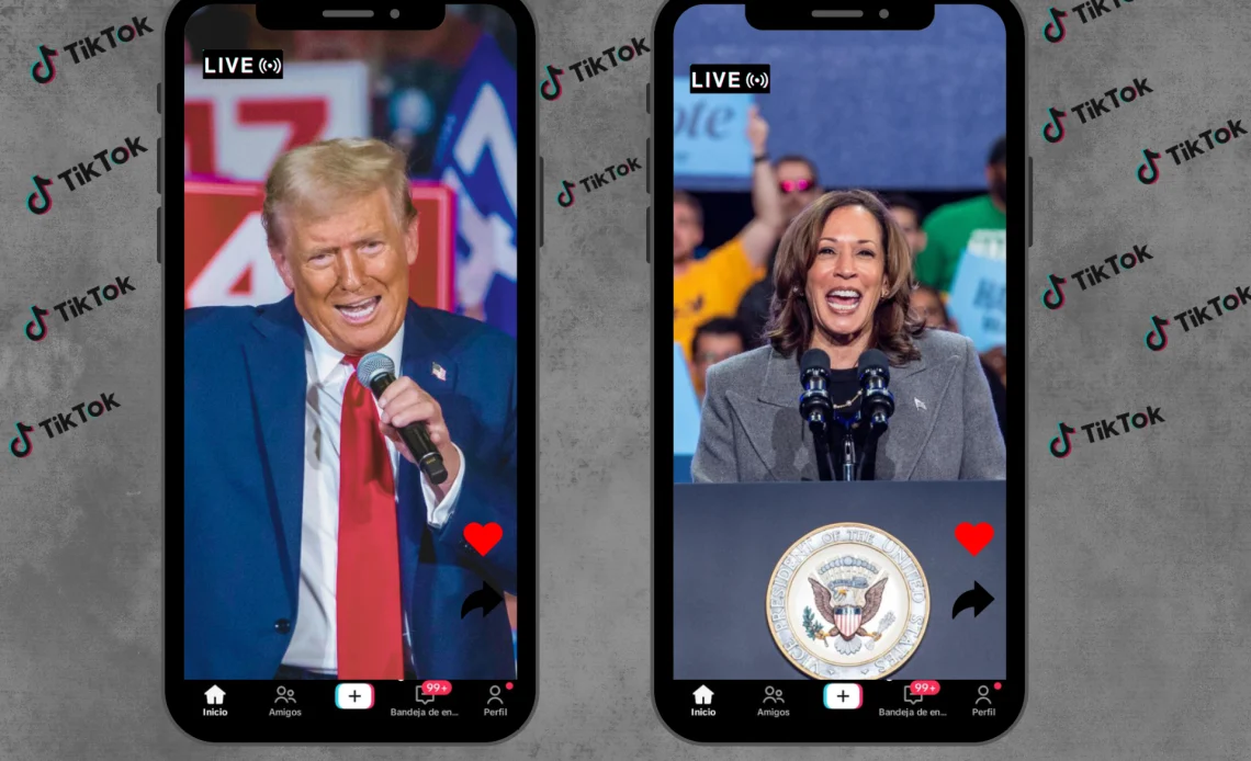 Elecciones en Estados Unidos: la batalla entre Harris y Trump también se libra en TikTok