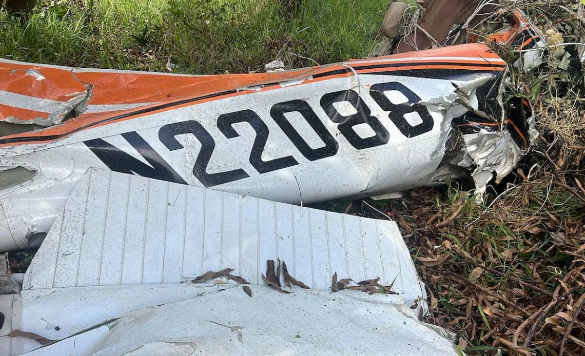 Pedazo de avioneta estrellada en Puerto Rico