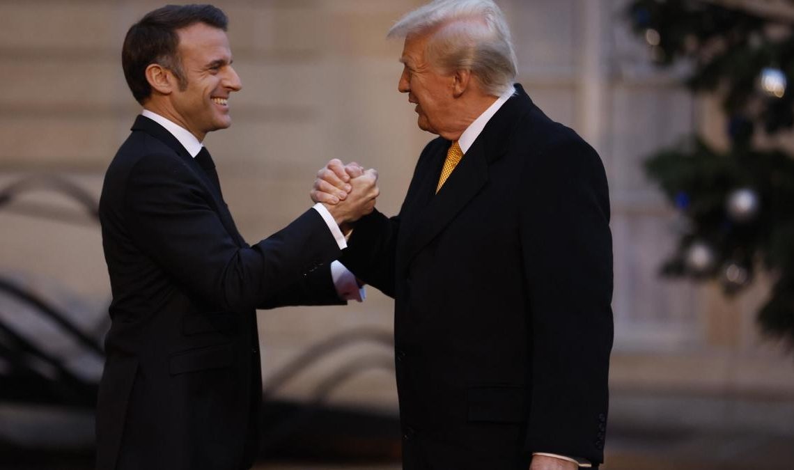 Trump y Macron en Francia