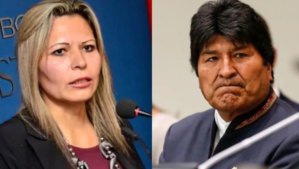 fiscal departamental de Tarija, Sandra Gutiérrez y Evo Morales