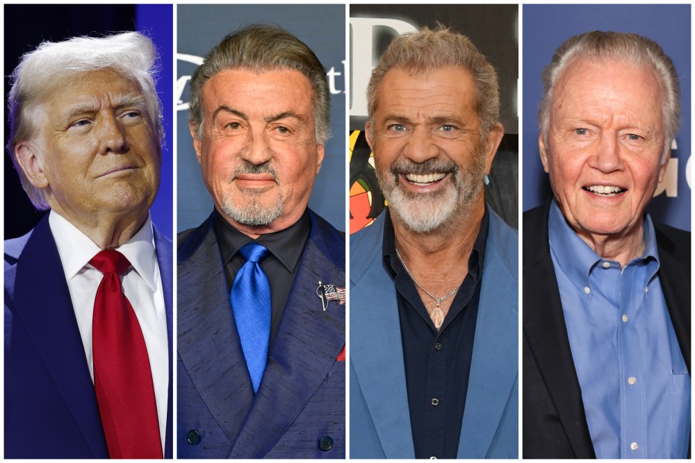 Trump con Stallone, Mel Gibson y Jon Voight