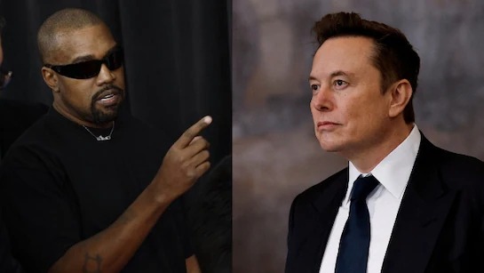 Kanye West y Elon Musk collage