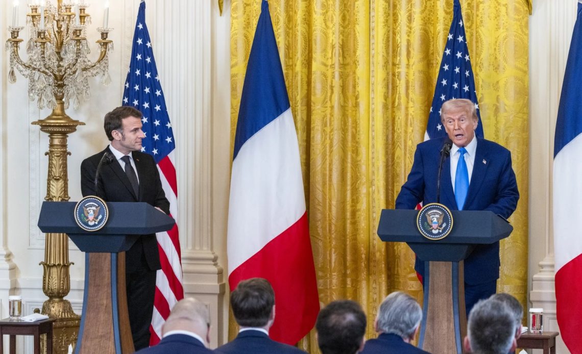 Macron y Trump en la Casa Blanca